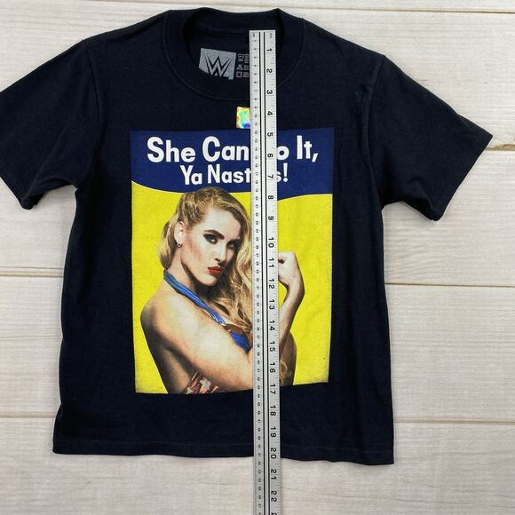 WWE Lacey Evans T-shirt Youth S Black She Can Do It Ya Nasties Graphic Wrestling - Picture 4 of 7